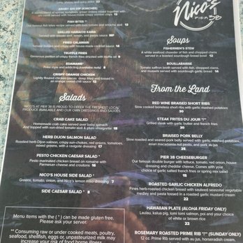 Nico's Pier 38 - Menu - Seafood Near Me - Honolulu, Hawaii Nico's Pier 38 - Menu - Seafood Near Me - Honolulu, Hawaii