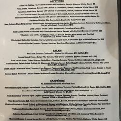 Delta Grocery Restaurant and Bar - Menu