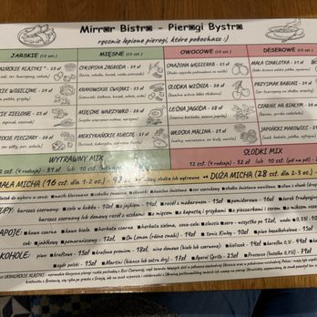 Mirror Bistro - Pierogi Bystro - Menu in Polish - Pierogis Near Me - Kraków, Massachusetts Mirror Bistro - Pierogi Bystro - Menu in Polish - Pierogis Near Me - Kraków, Massachusetts
