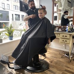 River Three Barber Shop - My guy getting a great cut!
