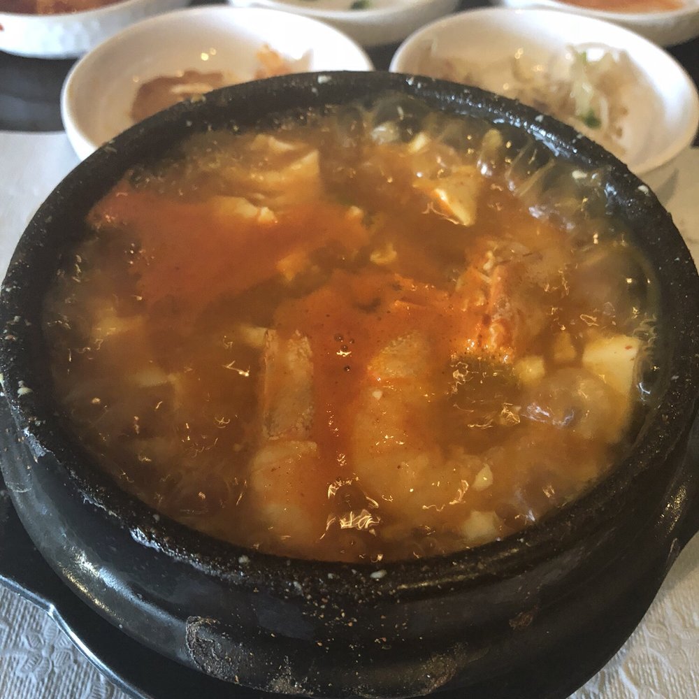 BBB Tofu House - June 2018 - bubbling hot seafood soon Dubu (seafood tofu soup) - Korean Near Me - Orlando, Florida