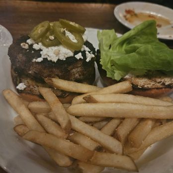 Bourbon - GRILLED LAMB BURGER & FRENCH FRIES - Cajun/Creole Near Me - Columbia, South Carolina Bourbon - GRILLED LAMB BURGER & FRENCH FRIES - Cajun/Creole Near Me - Columbia, South Carolina