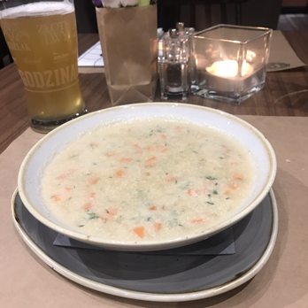 Zafishowani - Creamy fish soup with swede and sunflower seed - Polish Near Me - Gdańsk, PM Zafishowani - Creamy fish soup with swede and sunflower seed - Polish Near Me - Gdańsk, PM