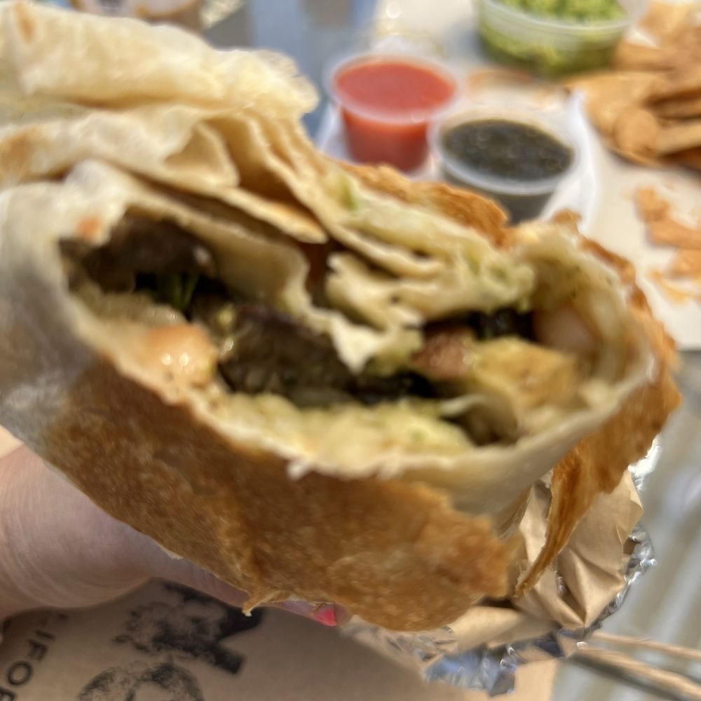 Finca Paso Robles - Burrito Grilled Mushroom (sorry so blurry!) - Mexican Near Me - Paso Robles, California