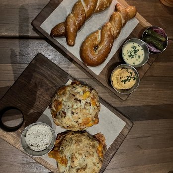 Manhattan Beach Post - Ptetzels and Bacon Cheddar Buttermilk Biscuits - New American Near Me - Manhattan Beach, California Manhattan Beach Post - Ptetzels and Bacon Cheddar Buttermilk Biscuits - New American Near Me - Manhattan Beach, California