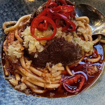 Reckless Noodle House - Ma La Braised Beef Cheek Noodle - Bars Near Me - Seattle, Washington