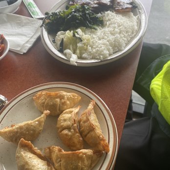 Kim Chee Restaurant 7 - Fried Mandoo and barbecue pork - Korean Near Me - Aiea, Hawaii