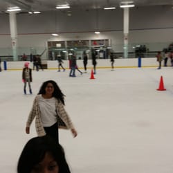 Palisades Center Ice Rink - My daughter skating towards me.