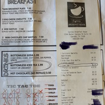 Cypress Breakfast House - Price discrepancy - Breakfast & Brunch Near Me - Cypress, Texas