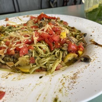 Kaya Island Eats - The legendary rasta pasta. So much we could not finish it. Pesto was prefect. Not to much. Some people go over board with that - Caribbean Near Me - Key West, Florida Kaya Island Eats - The legendary rasta pasta. So much we could not finish it. Pesto was prefect. Not to much. Some people go over board with that - Caribbean Near Me - Key West, Florida