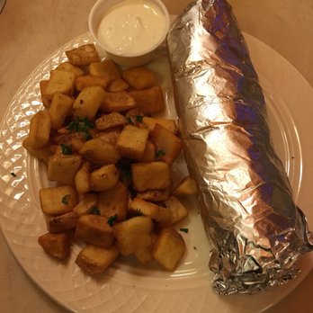 Olive Mediterranean Grill - Shawarma sandwich (like a wrap) with Greek potatoes. Yummyness to the 10th degree! - Mediterranean Near Me - Dayton, Ohio Olive Mediterranean Grill - Shawarma sandwich (like a wrap) with Greek potatoes. Yummyness to the 10th degree! - Mediterranean Near Me - Dayton, Ohio