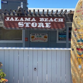 Jalama Beach Store - a surfboard leaning up against a fence - Burgers Near Me - Lompoc, California Jalama Beach Store - a surfboard leaning up against a fence - Burgers Near Me - Lompoc, California