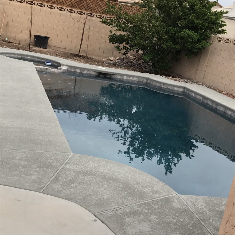 Pools R Us - Our entire pool Pearl gray deck, midnight plaster - Pool & Hot Tub Service Near Me - Las Vegas, Nevada Pools R Us - Our entire pool Pearl gray deck, midnight plaster - Pool & Hot Tub Service Near Me - Las Vegas, Nevada