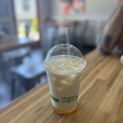 Ironworks Cafe and Crêperie - Iced Lavender Tea Latte