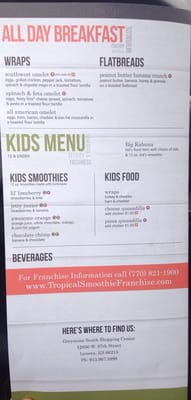 Menu photo 5 Tropical Smoothie Cafe Lenexa, KS