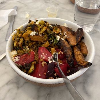 Dig Inn - Farro bowl with beets, carrots, and spicy Brussels sprouts - New American Near Me - New York, New York