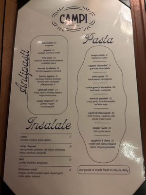 Menu photo 1 Campi Italian Delray Beach, FL Menu photo 1 Campi Italian Delray Beach, FL