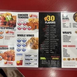 America’s Best Wings - Menu (front)