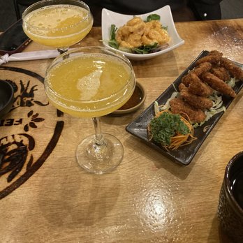 Kirin House - Passion fruit drinks with calamari and shrimp - Sushi Bars Near Me - Philadelphia, Pennsylvania