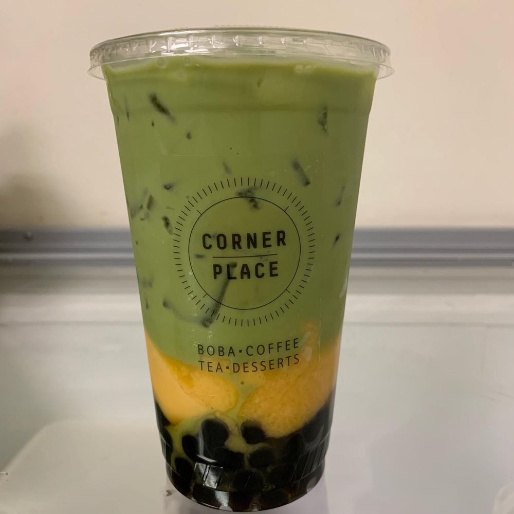 Hooked On Coffee - Thai milk green tea with custard and boba - Coffee & Tea Near Me - Whittier, California