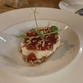 Tasca Jota - Goat cheese with a chili compote with toasted almonds. - Portuguese Near Me - Lagos, 08
