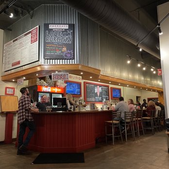 Farmhaus Burger - Order area and bar seating. Getting ready for masters next week! 4/2022 - Burgers Near Me - Augusta, Georgia Farmhaus Burger - Order area and bar seating. Getting ready for masters next week! 4/2022 - Burgers Near Me - Augusta, Georgia
