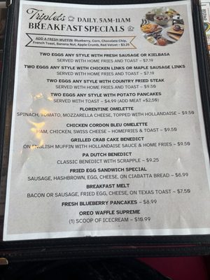 Menu photo 8 Triplets Family Restaurant Stroudsburg, PA Menu photo 8 Triplets Family Restaurant Stroudsburg, PA