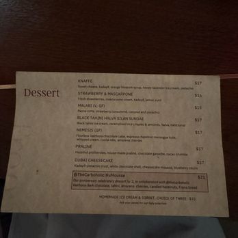 Frena - Dessert menu - Mediterranean Near Me - New York, New York Frena - Dessert menu - Mediterranean Near Me - New York, New York