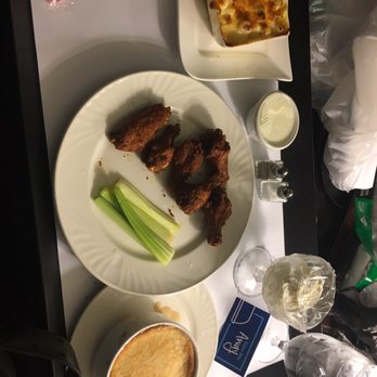 Hilton Atlanta - Room service. Mac and cheese, dry rub wings, peach cobbler and vanilla ice cream. - Hotels Near Me - Atlanta, Georgia Hilton Atlanta - Room service. Mac and cheese, dry rub wings, peach cobbler and vanilla ice cream. - Hotels Near Me - Atlanta, Georgia