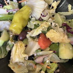 Apollo Burger - Gross Greek Salad, wilted brown lettuce chunks