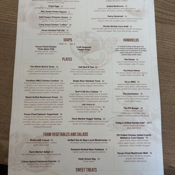 Pecan Craft Kitchen - Menu - Southern Near Me - St Johns, Florida Pecan Craft Kitchen - Menu - Southern Near Me - St Johns, Florida