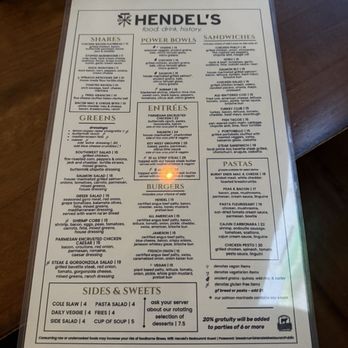 Hendel's - Menu - New American Near Me - Florissant, Missouri