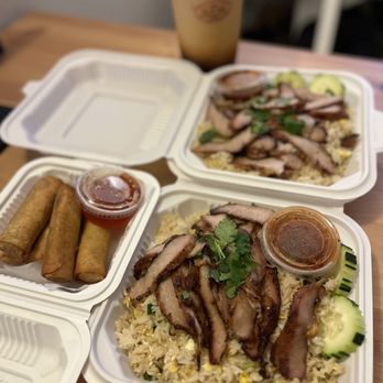 Sai Jai Thai Restaurant - Pork shoulder fried rice, pork egg rolls and Thai iced tea - Thai Near Me - San Francisco, California Sai Jai Thai Restaurant - Pork shoulder fried rice, pork egg rolls and Thai iced tea - Thai Near Me - San Francisco, California