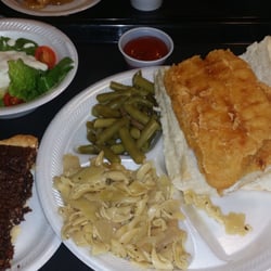Community United Methodist Church - Fish fry 10 buck dinner. Ok, 12 because I got an extra side. So worth it!