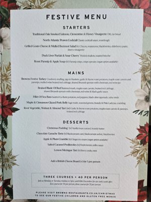 Menu photo 8 Browns Liverpool Liverpool, XMS