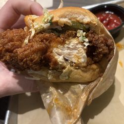 Big Dean’s Hot Chicken - Classic sandwich, Nashville hot, with everything on it