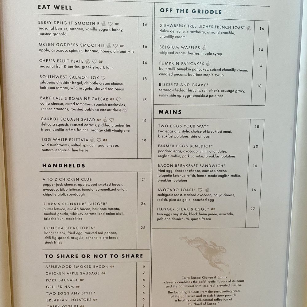 Terra Tempe Kitchen & Spirits - Menu weekend brunch Oct 2023 - Seafood Near Me - Tempe, Arizona Terra Tempe Kitchen & Spirits - Menu weekend brunch Oct 2023 - Seafood Near Me - Tempe, Arizona