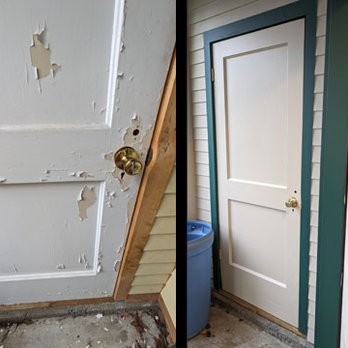 Big Sky Handyman - We had a used door for a storage area. The paint was peeling and we never finished the frame. Joe sanded and painted and it looks like new. - Handyman Near Me Big Sky Handyman - We had a used door for a storage area. The paint was peeling and we never finished the frame. Joe sanded and painted and it looks like new. - Handyman Near Me