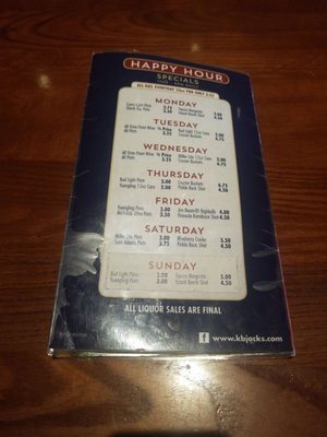 Menu photo 3 Kickback Jack's Richmond, VA