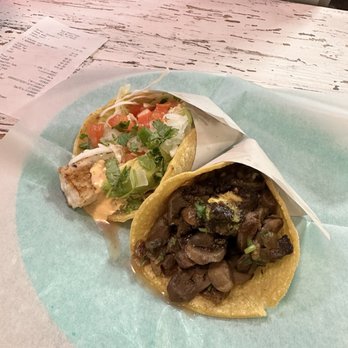 The Taco Stand - Peacado taco and mushroom taco - Mexican Near Me - Miami, Florida