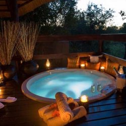 Clean Hot Tub - Lighting can be used to accentuate your hot tub experience.