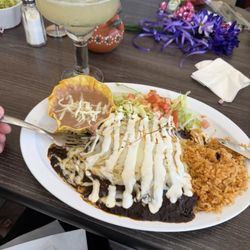 Marys Mexican Grill - Chicken mole enchiladas