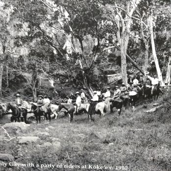 Koke'e Natural History Museum - party of riders in 1910 - Museums Near Me - Kekaha, Hawaii