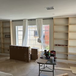 Robert Mannel Carpentry - Custom Bookshelves work station