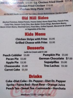 Menu photo 2 Old Mill Bbq & Burritos Pecos, TX Menu photo 2 Old Mill Bbq & Burritos Pecos, TX