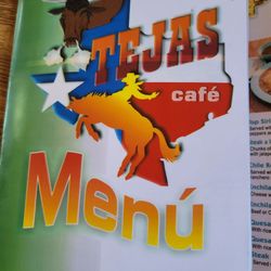 Tejas Cafe - Menu cover