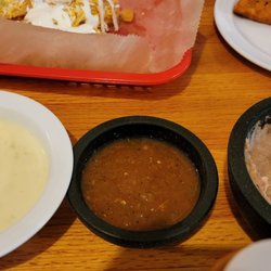 Queso, salsa, beans