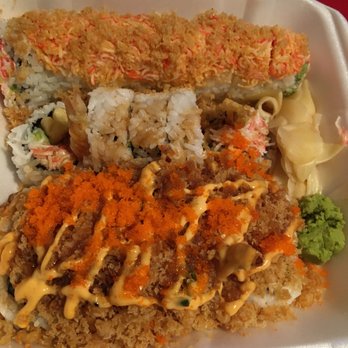 Shogun - Volcano Roll Dancing Kani Roll Tiger Roll  Every single roll was disgusting and now in the trash - Sushi Bars Near Me - Stockton, California