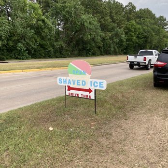 Avalanche Shaved Ice - a sign on the side of the road - Shaved Ice Near Me - Houston, Texas