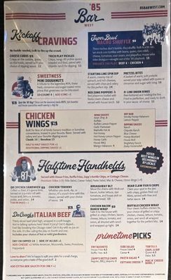 Menu photo 1 85 Bar Waukee, IA